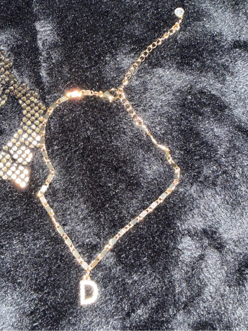 🔥5/$25🔥 New Gold Initial 'D' Pendant Ankle Bracelet